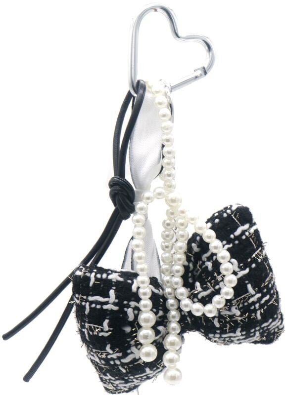 Bag charms strik zwart