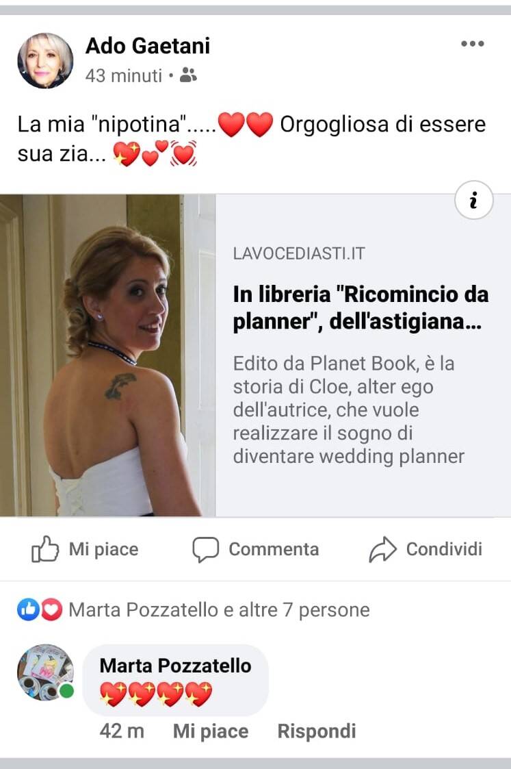 Articolo uscita "Ricomincio da planner" 2020