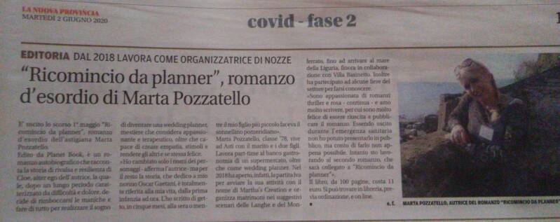 Articolo "Ricomincio da planner" 2020