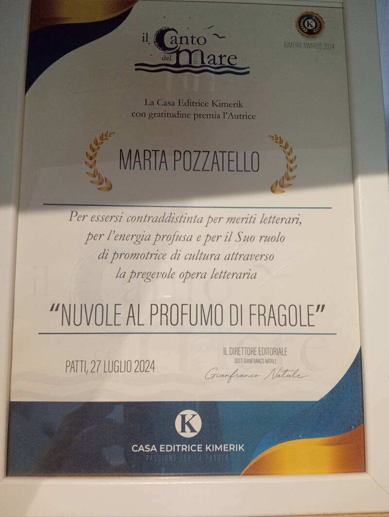 Attestato Concorso Il canto del mare 2024