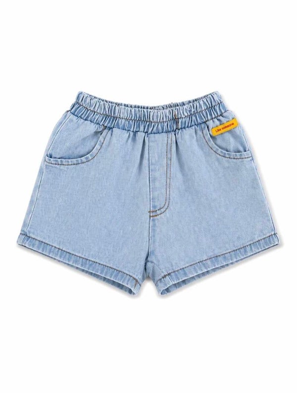Blue denim short pants