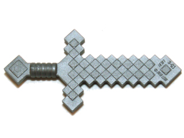 ID item:18787, Weapon Sword Pixelated, Flat Silver