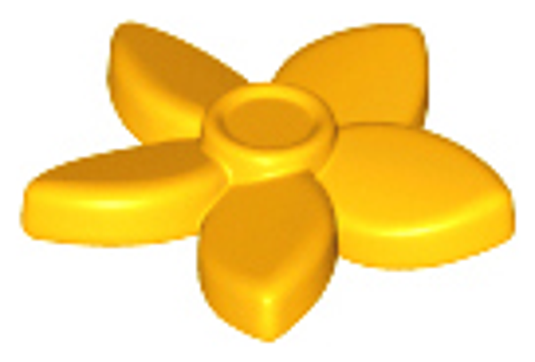 ID item:18853, Flower with Pointed Petals and Small Pin, Bright Light Orange
