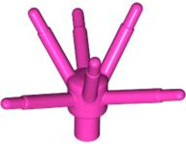 ID item:19119, Plant Flower Stem with Bar and 6 Stems, Dark Pink