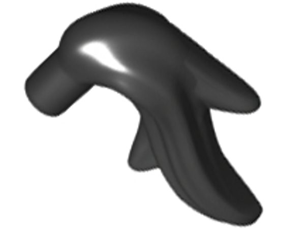 ID item:22411, Minifigure, Plume Feather Ponytail, Black