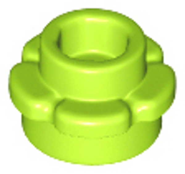ID item:24866 Plate, Round 1 x 1 with Flower Edge, Lime