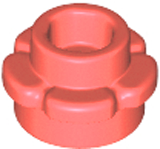 ID item:24866, Plate, Round 1 x 1 with Flower Edge, Coral