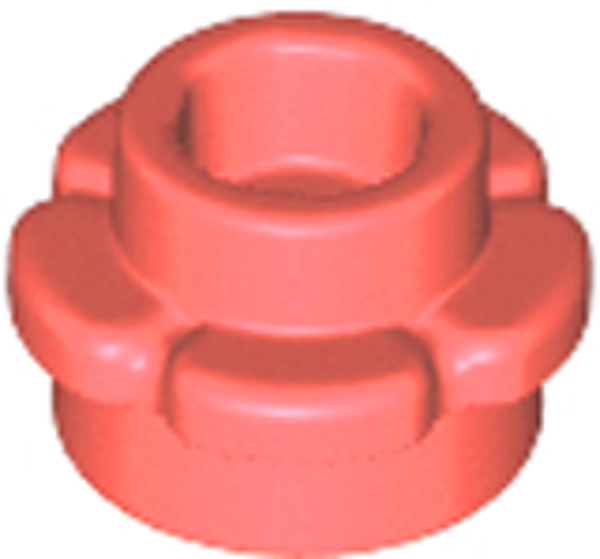 ID item:24866, Plate, Round 1 x 1 with Flower Edge, Coral