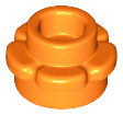 ID item:24866, Plate, Round 1 x 1 with Flower Edge, Orange