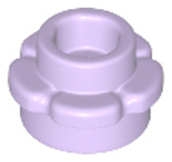 ID item:24866 Plate, Round 1 x 1 with Flower Edge, Lavender