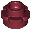 ID item:24866 Plate, Round 1 x 1 with Flower Edge, Dark Red