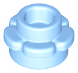 ID item:24866 Plate, Round 1 x 1 with Flower Edge, Bright Light Blue