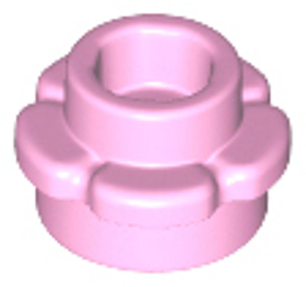 ID item:24866, Plate, Round 1 x 1 with Flower Edge, Bright Pink
