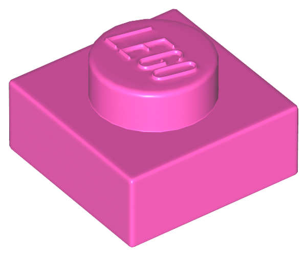 ID item:3024, Plate 1 x 1, Dark Pink