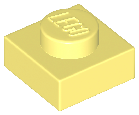 ID item:3024, Plate 1 x 1, Bright Light Yellow