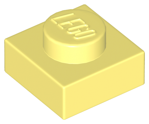 ID item:3024, Plate 1 x 1, Bright Light Yellow