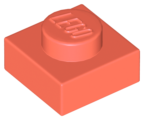 ID item:3024, Plate 1 x 1, Coral