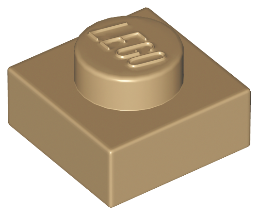 ID item:3024, Plate 1 x 1, Dark Tan