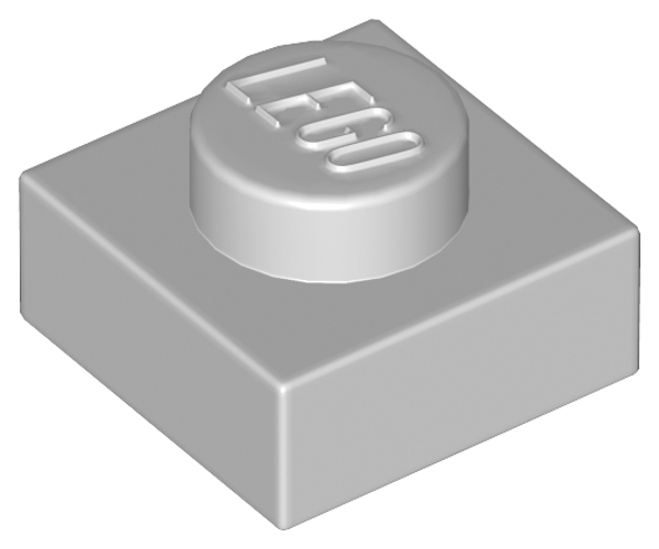 ID item:3024, Plate 1 x 1, Light Bluish Gray