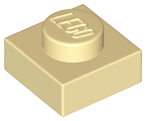 ID item:3024, Plate 1 x 1, Tan