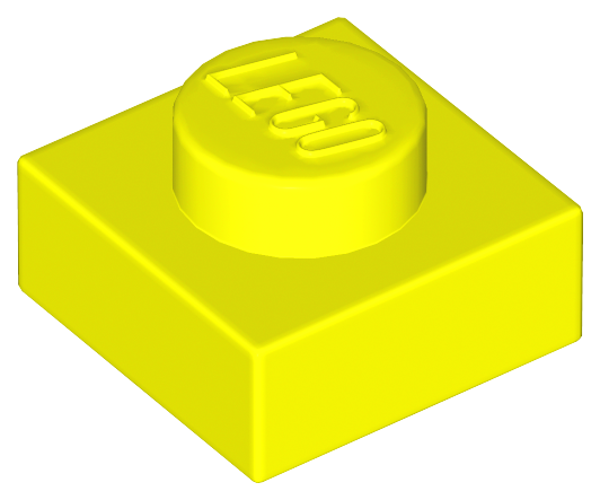 ID item:3024, Plate 1 x 1, Neon Yellow