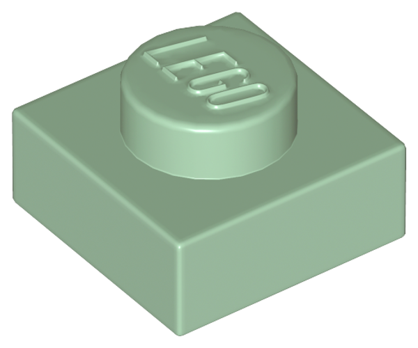 ID item:3024, Plate 1 x 1, Sand Green
