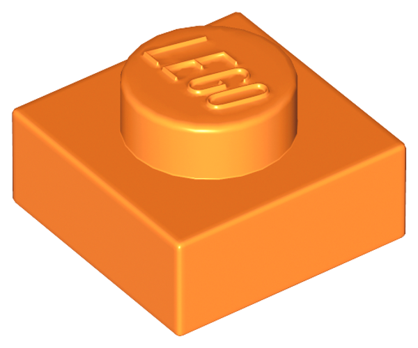 ID item:3024, Plate 1 x 1, Orange