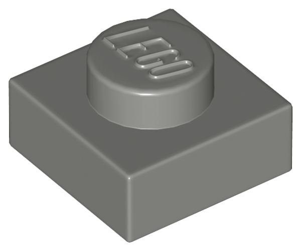 ID item:3024, Plate 1 x 1, Dark Bluish Gray