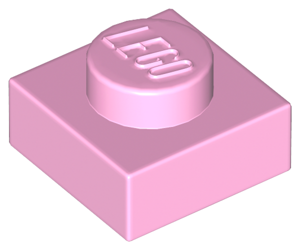 ID item:3024, Plate 1 x 1, Bright Pink