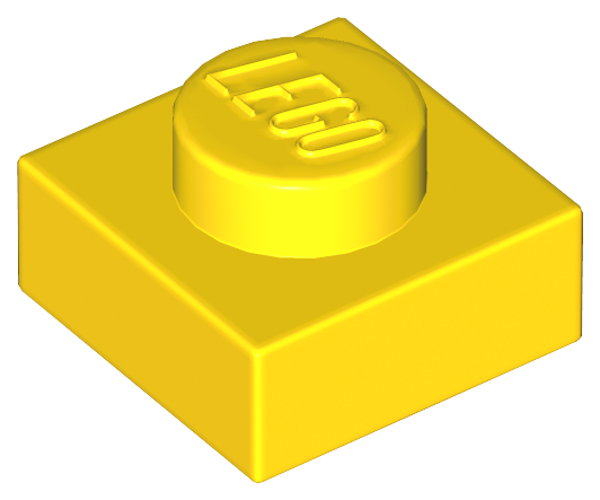 ID item:3024, Plate 1 x 1, Yellow