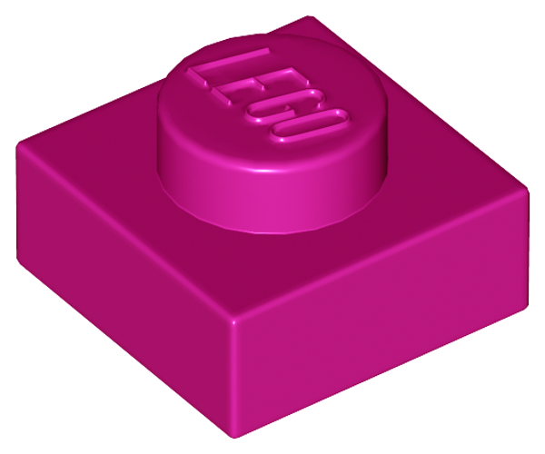 ID item:3024 , Plate 1 x 1, Magenta