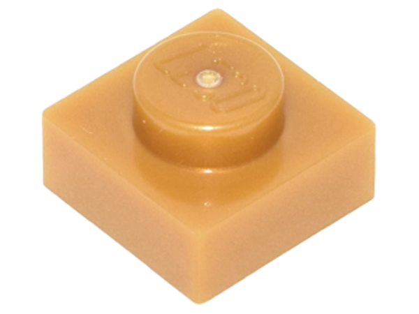 ID item:3024, Plate 1 x 1, Pearl Gold