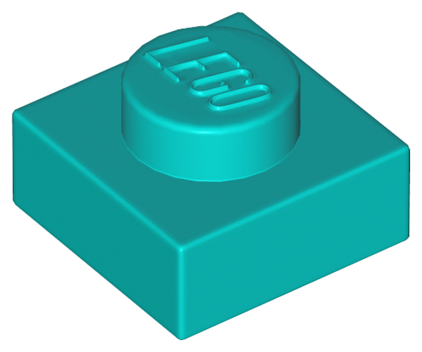 ID item:3024, Plate 1 x 1, Dark Turquoise