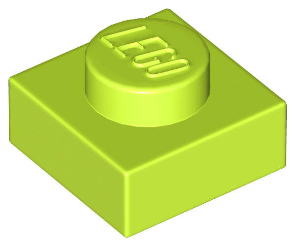 ID item:3024, Plate 1 x 1, Lime