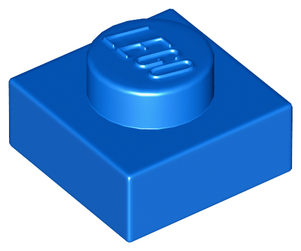 ID item:3024, Plate 1 x 1, Blue