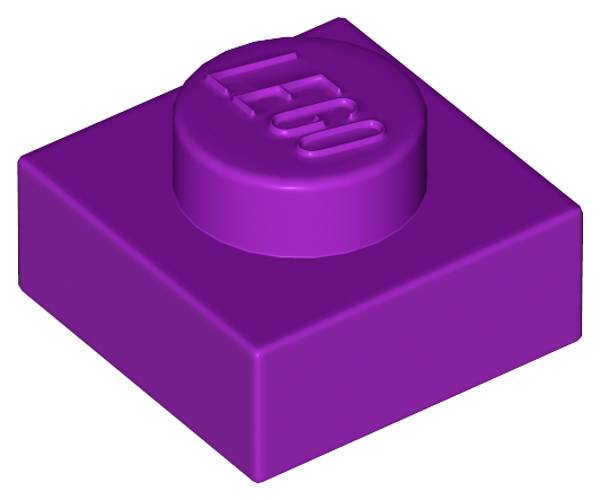 ID item:3024, Plate 1 x 1, Purple
