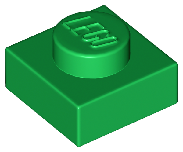 ID item:3024, Plate 1 x 1, Green