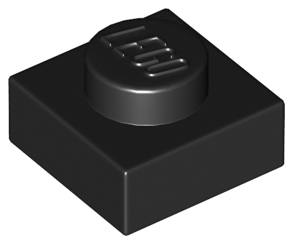 ID item:3024, Plate 1 x 1, Black