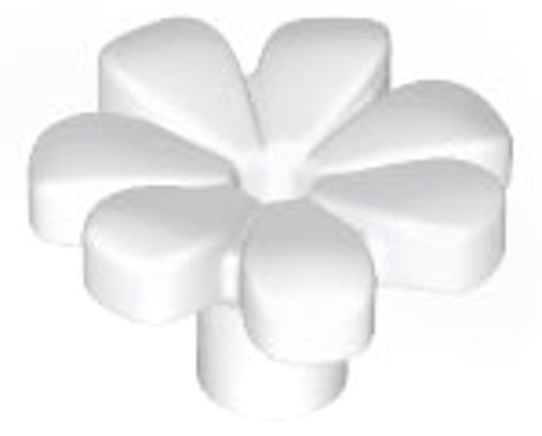 ID item:32606, Plant Flower with Bar and Small Pin Hole, White