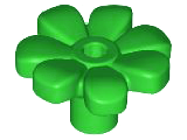 ID item:32606, Plant Flower with Bar and Small Pin Hole, Bright Green