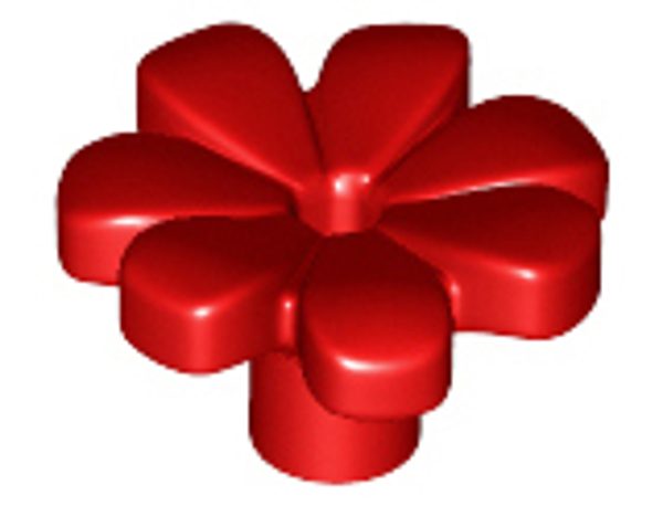 ID item:32606  Plant Flower with Bar and Small Pin Hole, Red