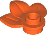 ID item:32607, Plant Plate, Round 1 x 1 with 3 Layered Leaves, Reddish Orange