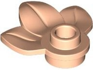 ID item:32607, Plant Plate, Round 1 x 1 with 3 Layered Leaves, Light Nougat