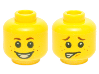 ID item:3626pb1349, Head Dual Sided Child, Yellow