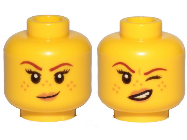 ID item:3626pb2145, Head Dual Sided Female, Yellow