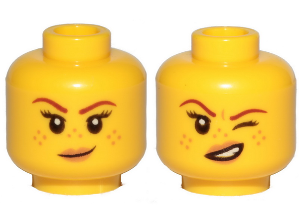 ID item:3626pb2145, Head Dual Sided Female, Yellow