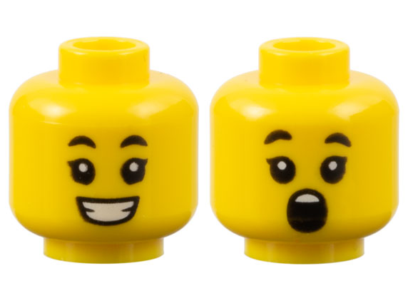 ID item:3626pb2649, Head Dual Sided Child, Yellow