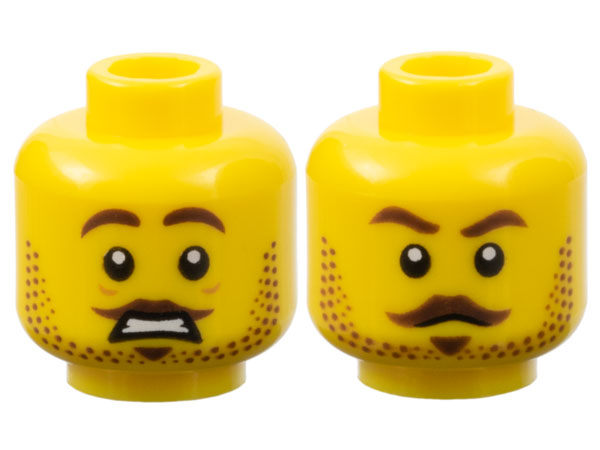 ID item:3626pb3214, Head Dual Sided Male, Yellow