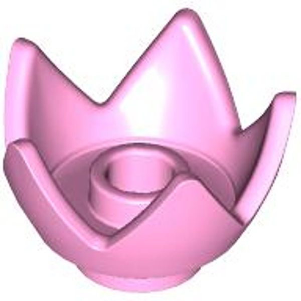 ID item:39262 Plate,  Crown Eggshell with 5 Points and Center Stud, Bright pink