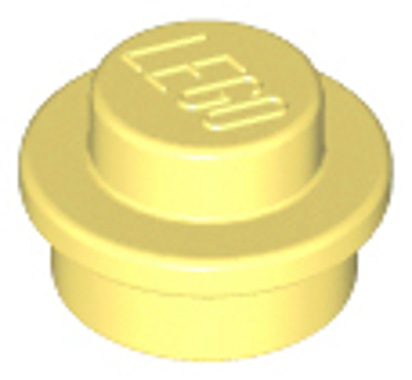ID item:4073 Plate, Round 1 x 1 Bright Light Yellow